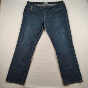 Levis 512 Blue Denim Perfectly Slimming Dark Wash Jeans Womens 38